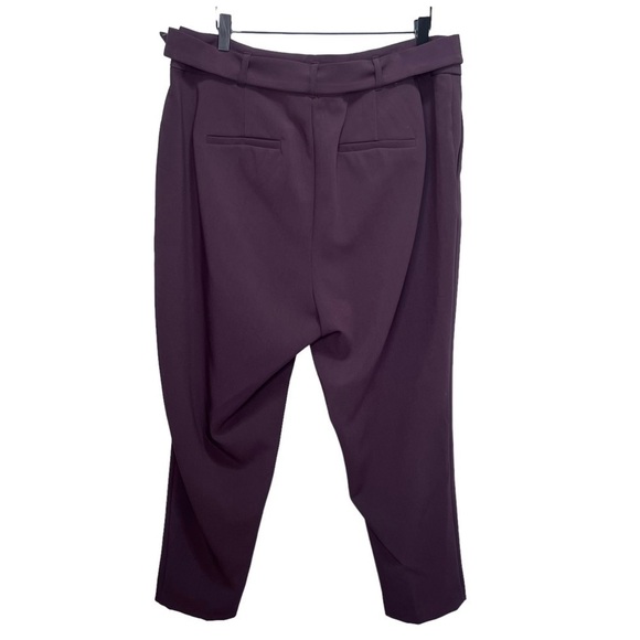 Torrid Stretch Woven Belted Straight Leg Trouser Pant - Raisin Brown Size 12 - Picture 11 of 14